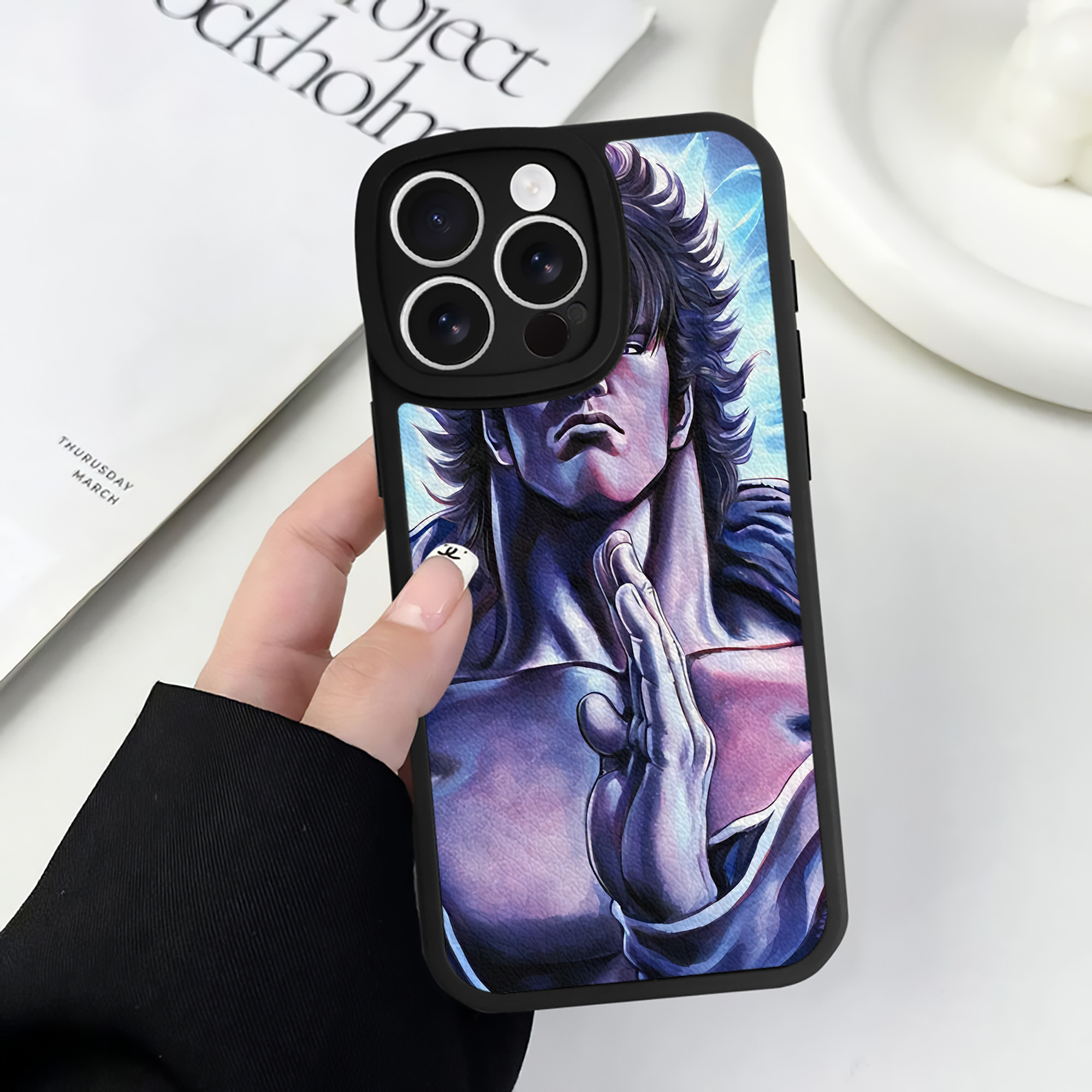（画像用） 北斗の拳 Fist of the North Star 【iPhone 16シリーズ対応】シリコンスマホケース（レザー調） 材質：シリコン